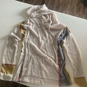 Waffle knit hooded sweatshirt size medium